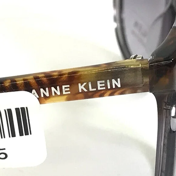 Anne Klein Sunglasses AK7067 036 GREY Tortoise Round Frames with Purple Lenses - Picture 4 of 12